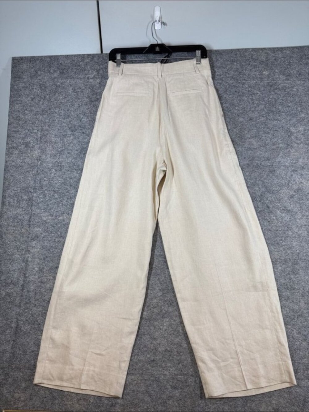 Banana Republic Linen Blend Wide Leg Pants Cream Size 2 Quiet Luxury Miinimalist - Picture 10 of 12